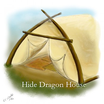 A dragon house made from hides